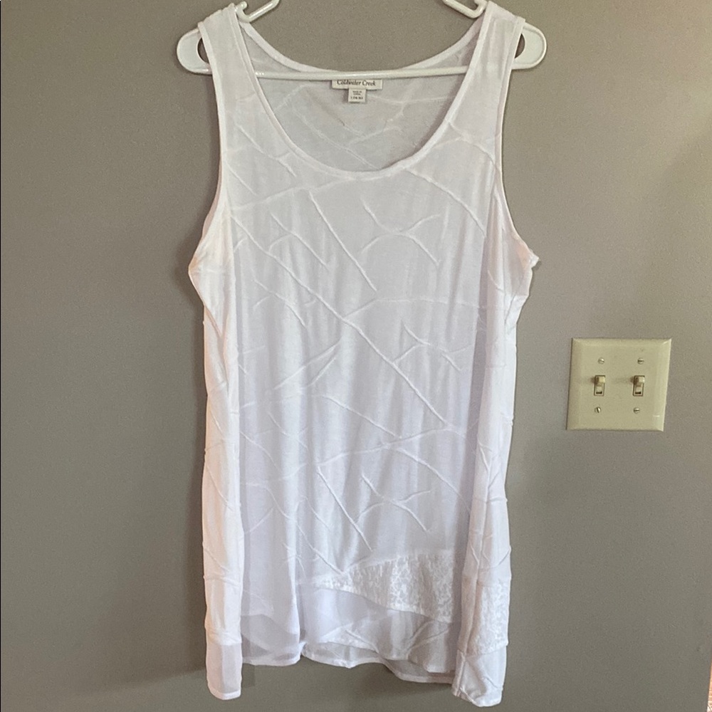 Coldwater Creek White Tunic Tank Top
